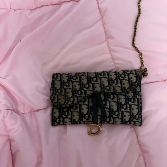 Dior Saddle Pouch with Chain - Picture 2 of 7